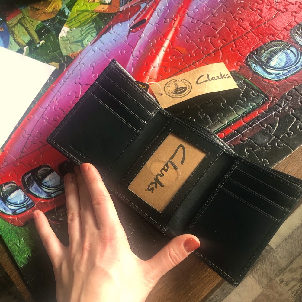 Clark dark blue wallet NWT